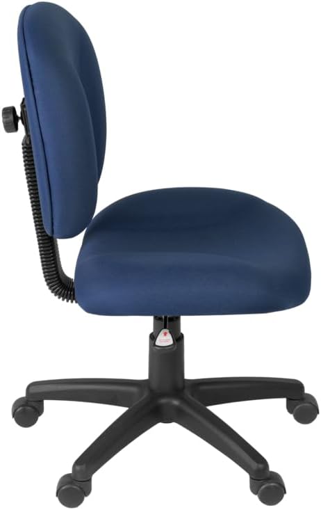 Romig Comfort Series Swivel Fabric Computer Task Chair - Armless - Navy Blue