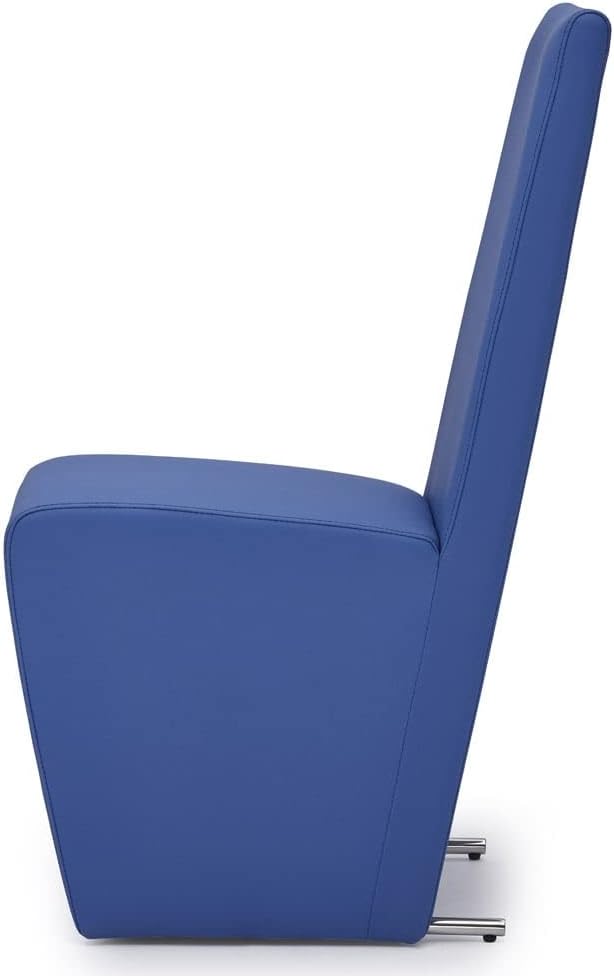 Zuri Boston High Back Modern Leatherette Dining Chair - Dark Blue