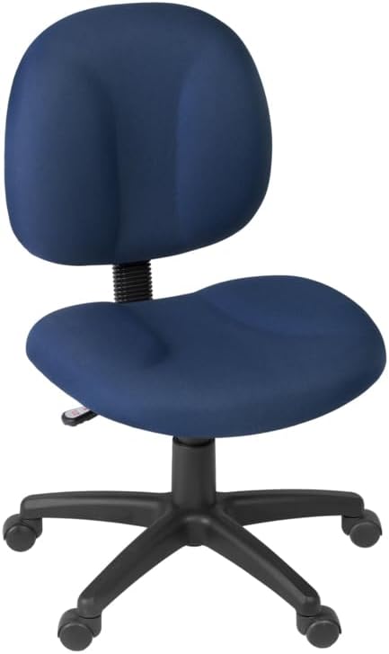Romig Comfort Series Swivel Fabric Computer Task Chair - Armless - Navy Blue