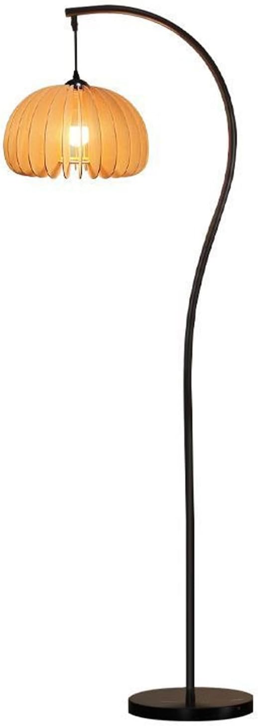 MIXL-Black Gooseneck Floor Lamp,Wood Reading Tall Lamp with 3-Color Temperature,Farmhouse Style Floor Light for Living Room Bedroom and Study Room