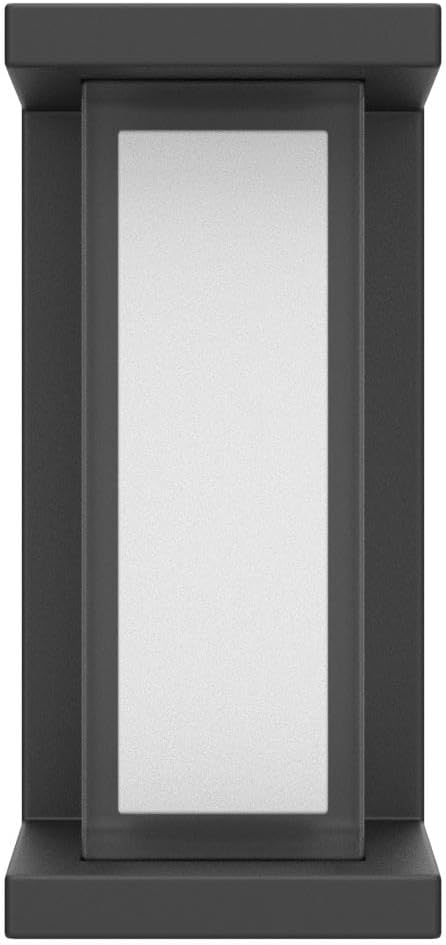 Juyace 18w Outdoor Porch Lights Exterior Lighting Fixtures Wall Mount Rectangular Modern Patio Sconces 1800Lm 3000k Aluminum Black IP65 for Garage House Front Door Entryway (2 Pack)