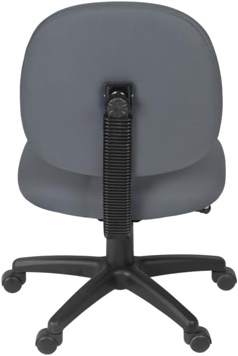 Romig Comfort Series Swivel Fabric Computer Task Chair - Armless - Grey