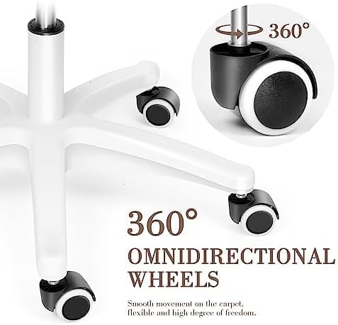 Cute Office Chair Home Computer Chairs Adjustable Task Chairs Modern Office Chair Makeup 360° Swivel Computer Mid Back Chair