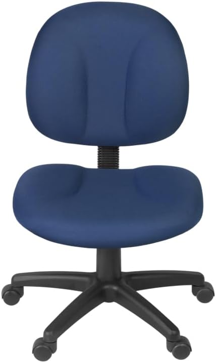 Romig Comfort Series Swivel Fabric Computer Task Chair - Armless - Navy Blue