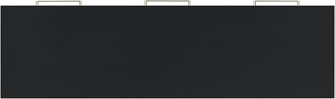 Knocbel Long Console Table with 3 Drawers and Handle, Elegant Entryway Sofa Table End Table with Cross Sled Base for Living Room Foyer, Corridor 15.7" D x 57" W x 30.6" H Black