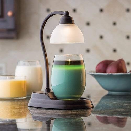 Candle Warmers Etc Aurora Candle Warmer Lamp For Top-Down Candle Melting, Bronze