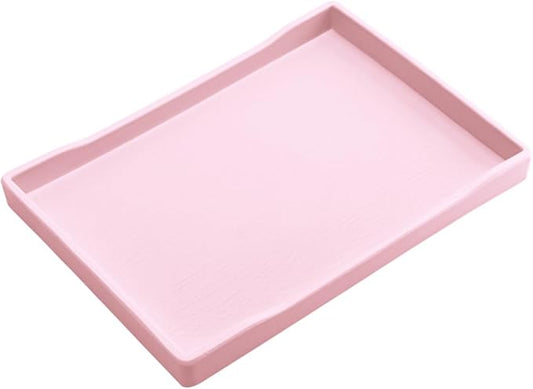 Small Pink Mini Serving Tray (8.5 x 6.3 inch) for Serving Accessory, Spa, Coffee, Drinks, Wine, Tea, Bar, Party, Seasoning, Perfume or Display Use.
