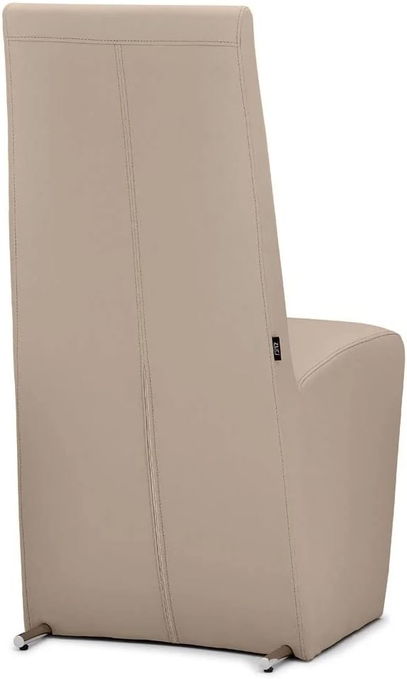 Zuri Boston High Back Modern Dining Chair, Taupe