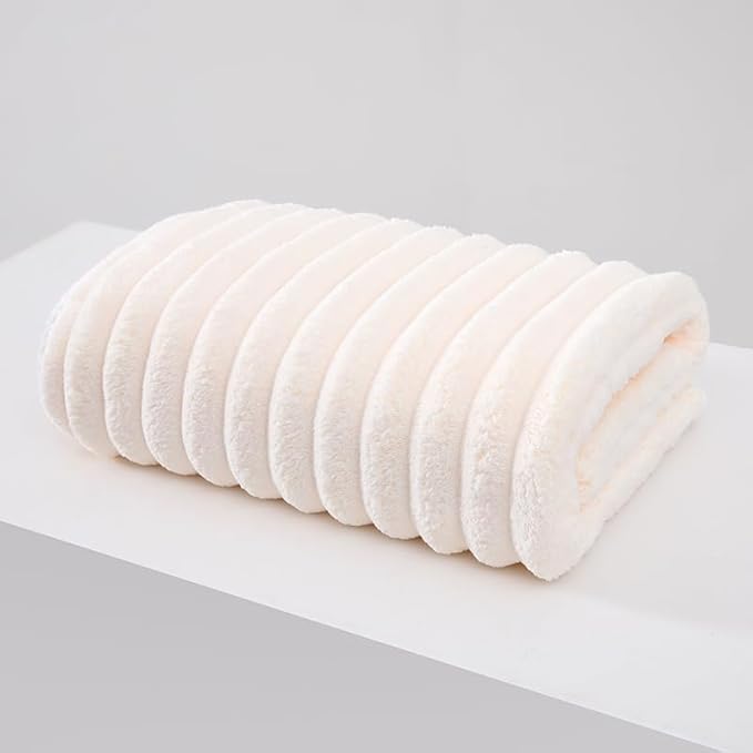 Soft Bath Sheet Towels, 35x70 inches Microfiber Ribbed Oversized Bath Towels Extra Large for Bathroom, Home, Hotel, Spa, Beach, Pool, Gym (Bath Sheet - Set of 2, Beige)