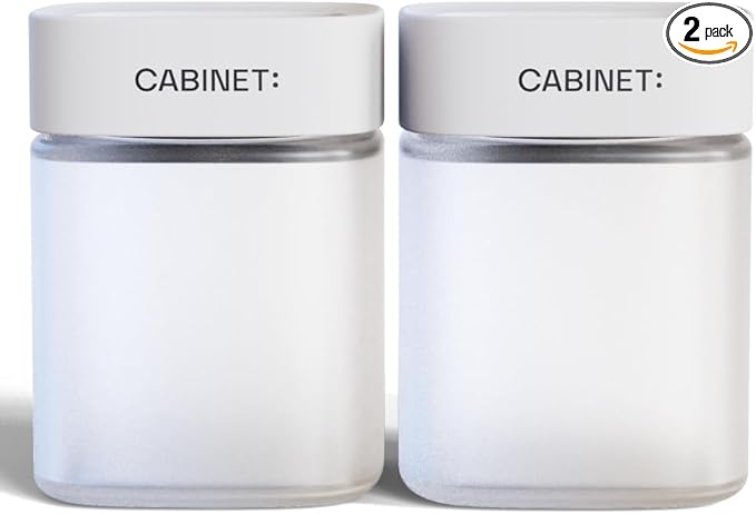 Cabinet: 2 Empty Large Bottles (White RX Caps)