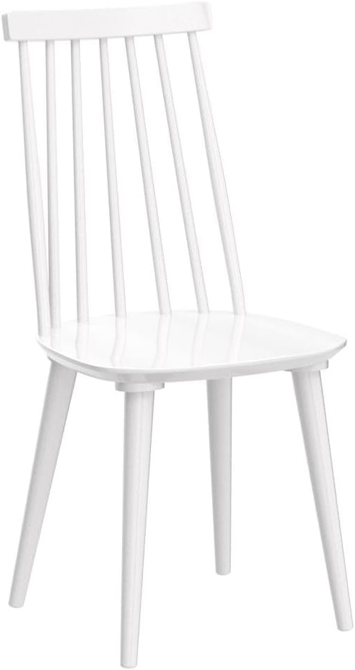 DUHOME Dining Chairs Set of 2 Wood Dining Room Chair White Spindle Side Kitchen Room Country Farmhouse Chairs White