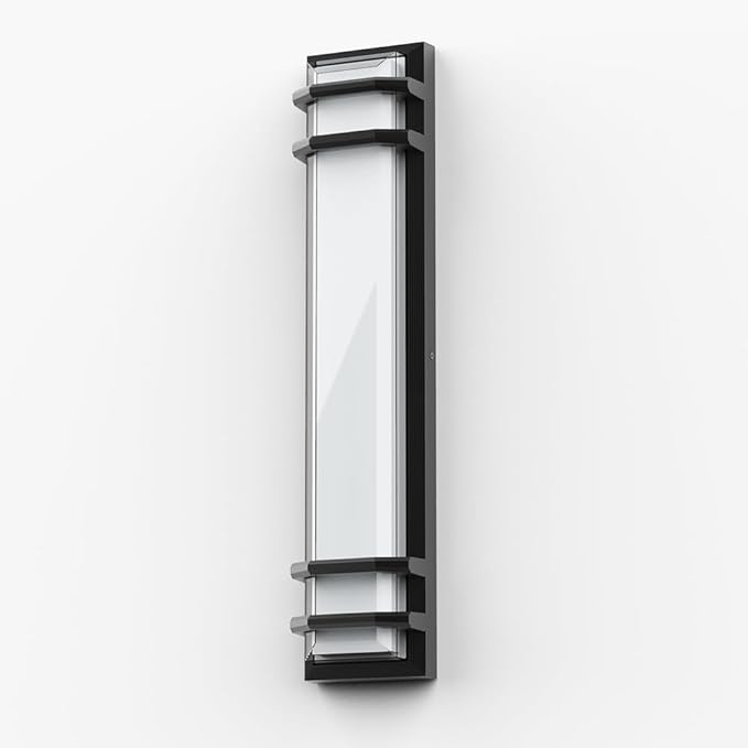 Sytmhoe Outdoor Wall Lights,36w Dimmable 6000K LED Modern Porch & Patio Wall Light Fixture, 23.6in Black Exterior Sconce Wall Mounted Lights Suitable for Garage Living Room Courtyard House(6000K)