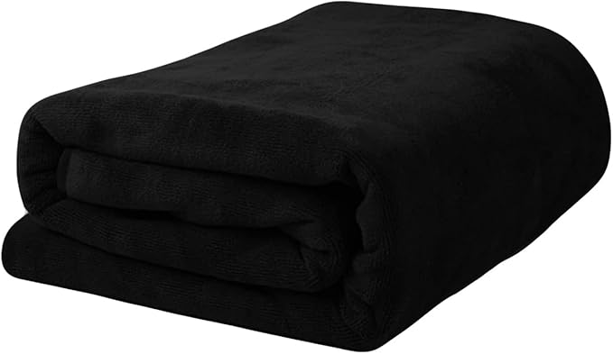 MYLSMPLE Luxury Microfiber Extra Large Bath Towel Beach Bath Sheet Fast Drying Towel Soft Absorbent Hotel Towel(36 Inch X 72 Inch, Black)