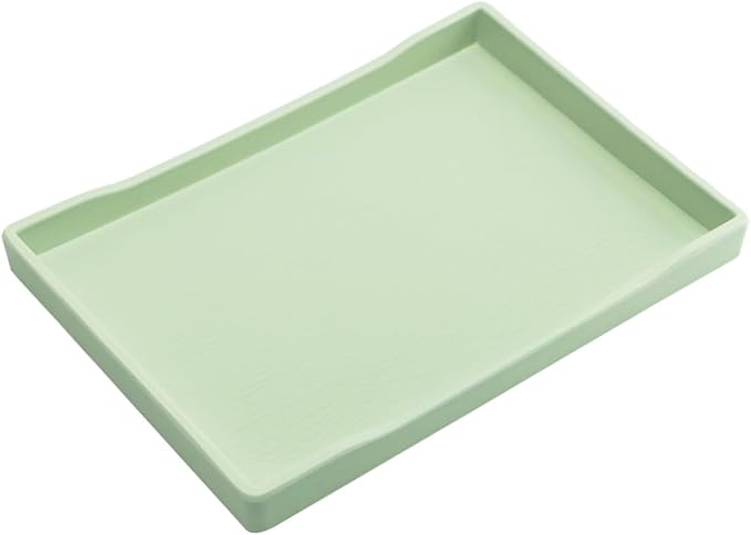 Small Green Mini Serving Tray (8.5 x 6.3 inch) for Serving Accessory, Spa, Coffee, Drinks, Wine, Tea, Bar, Party, Seasoning, Perfume or Display Use.