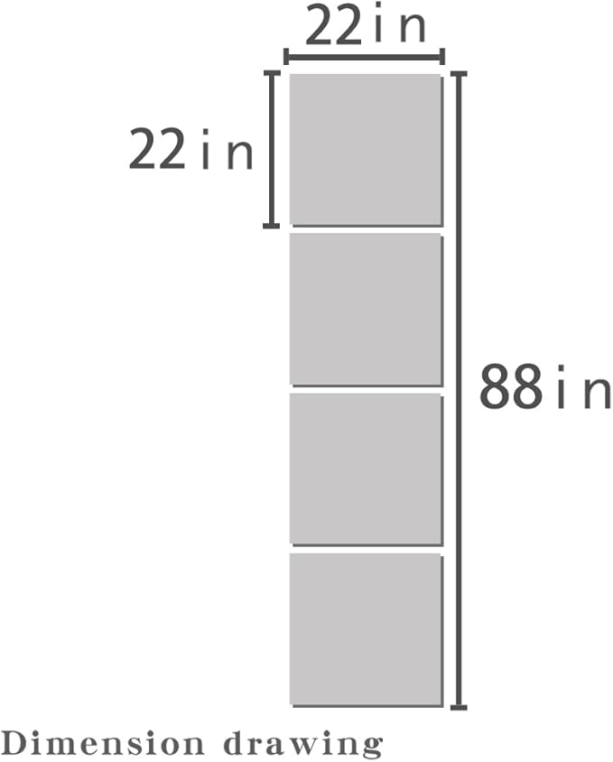 4 Pack Wall Mirror Full Length, 22 x 22 Inch Unbreakable Acrylic Mirror Tiles, Shatterproof Flexible Plastic Mirror Sheets for Bedroom Home Gym Door (4P 22"x22")