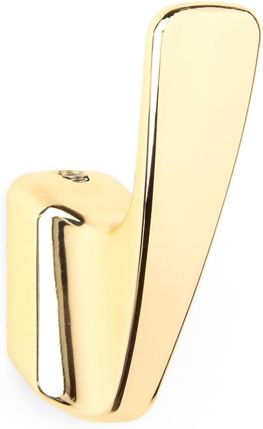 SARIHOSY5 Packs Coat Hooks,Metal Hooks for Clothes, Hats, Bags, Towels, Keys(Polished Gold)