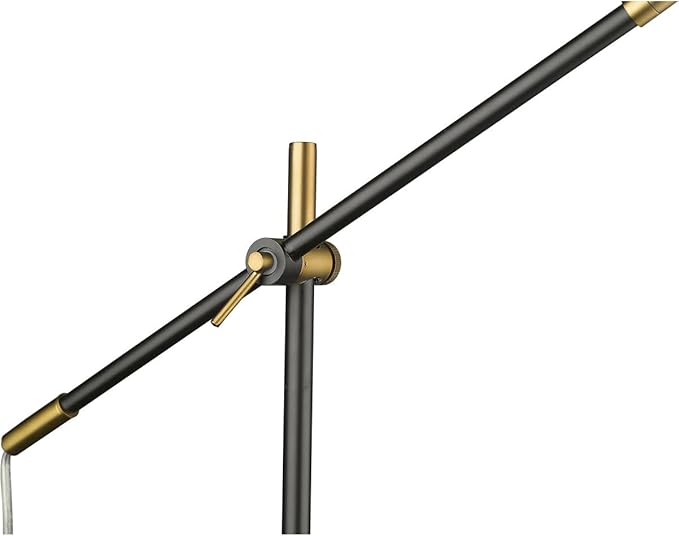 Z-Lite 814TL-MB-OBR Calumet Table Lamp, 1-Light 35 Watts, Matte Black and Olde Brass