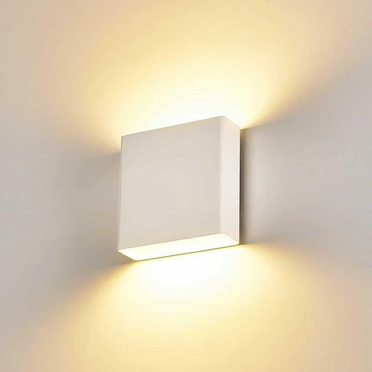 Indoor Outdoor Up and Down Wall Sconce, 5%-100% Dimmable 18W, 5 Color Temperature Selectable (2700K-5000K), Modern Lighting for Living Room/Porch, CRI90+, 120-277V, ETL FCC Certified