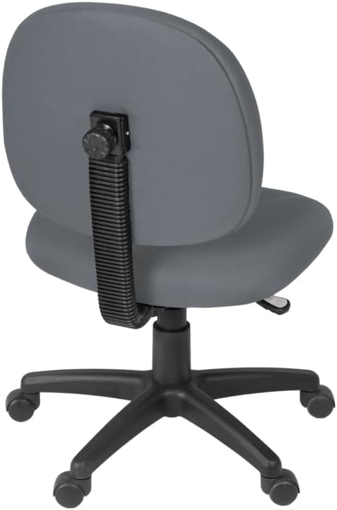 Romig Comfort Series Swivel Fabric Computer Task Chair - Armless - Grey