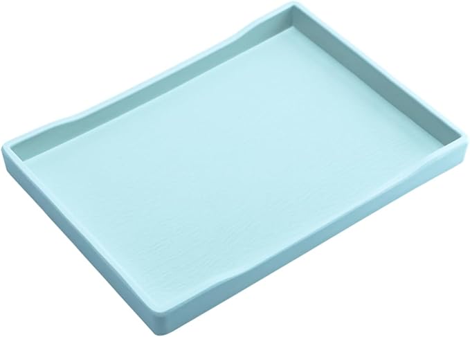 Small Blue Mini Serving Tray (8.5 x 6.3 inch) for Serving Accessory, Spa, Coffee, Drinks, Wine, Tea, Bar, Party, Seasoning, Perfume or Display Use.
