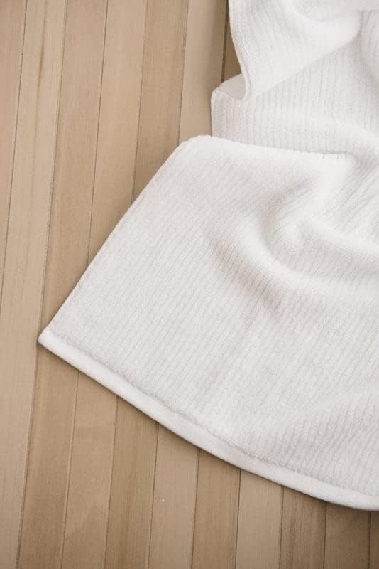 Cozy Earth Ribbed Bath Sheet Set - 60% Cotton 40% Viscose from Bamboo Bath Sheets - Soft & Absorbent Textured Ribbed Pattern - 2 Pack White