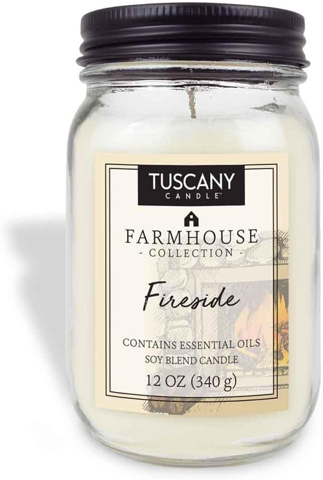 Tuscany Candle Fireside: Smoke & Spice Scented Candle, 12 oz – Farmhouse Collection