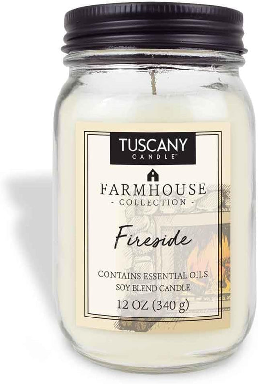 Tuscany Candle Fireside: Smoke & Spice Scented Candle, 12 oz – Farmhouse Collection