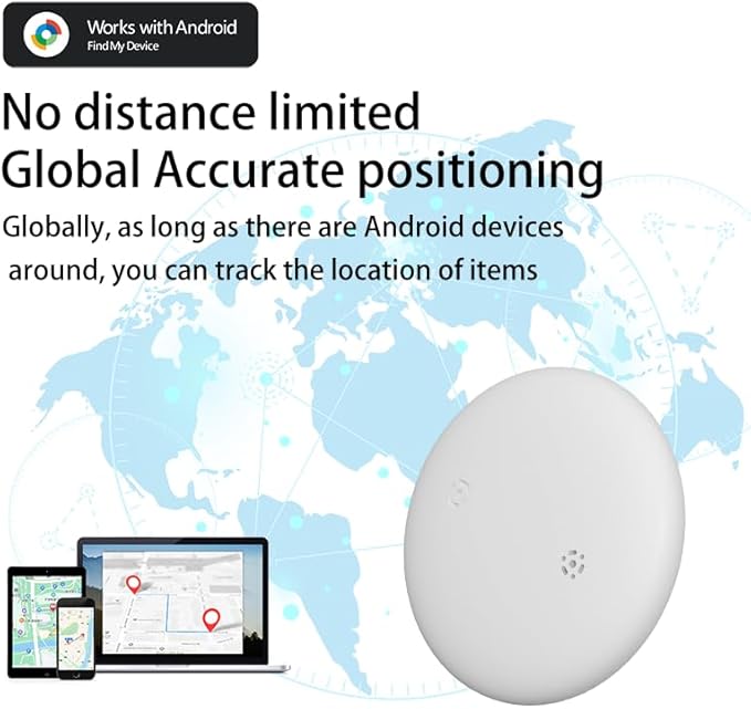 Android Mini Tracker Smart Tags localizador Locator Works with Google Find My Device (Android Only), for Wallet Car Luggage Vehicle Motorcycle Tracking Device Worldwide,Waterproof Not GPS Tracker