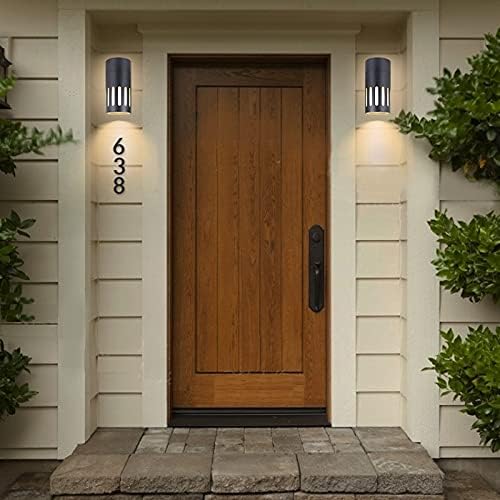 Dusk to Dawn Sensor Outdoor Wall Sconce, Exterior Lighting -ETL Listed, Aluminum Anti-Rust Waterproof Wall Mount Cylinder Light, 1-Direction Up or Down Light Fixture for Porch,Patio or Doorway