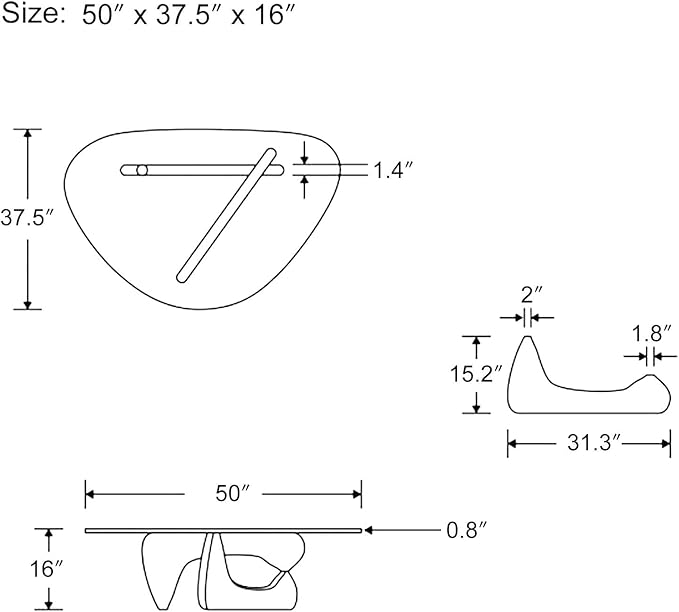 Mid Century Coffee Table Triangle Glass Coffee Table with Solid Wood Base and Thick Clear Glass Top Modern End Table for Living Room, Patio, Office, Light Walnut