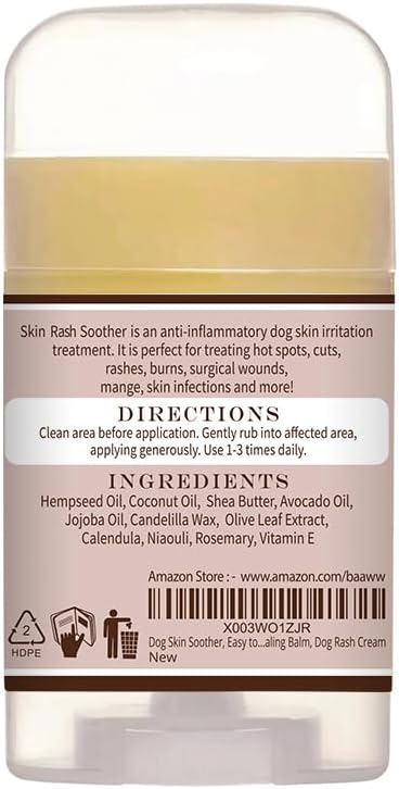 Dog Skin Irritation Treatment - Hot Spot Soother Skin Treatment for Dogs, Anti-Itch Lotion, Allergy Relief & All-Natural Rash Cream for Dogs - Soothing Relief for Dry, Itchy Coat - Balm 2oz