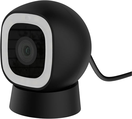 Luna Indoor/Outdoor Camera, Wired IP65 2K Wi-Fi Cameras for Home Security, Color Night Vision with Spotlight and Siren, Pet/Human/Vehicle Motion Detection with Descriptive Alerts, Phone App (1, Black)