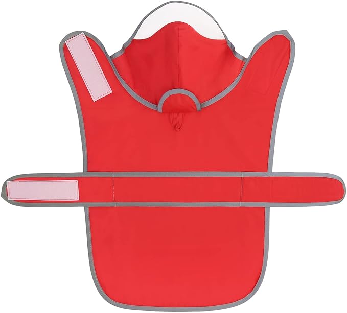HDE Dog Raincoat with Clear Hood Rain Jacket Poncho for Small Medium Large Dogs Red - M