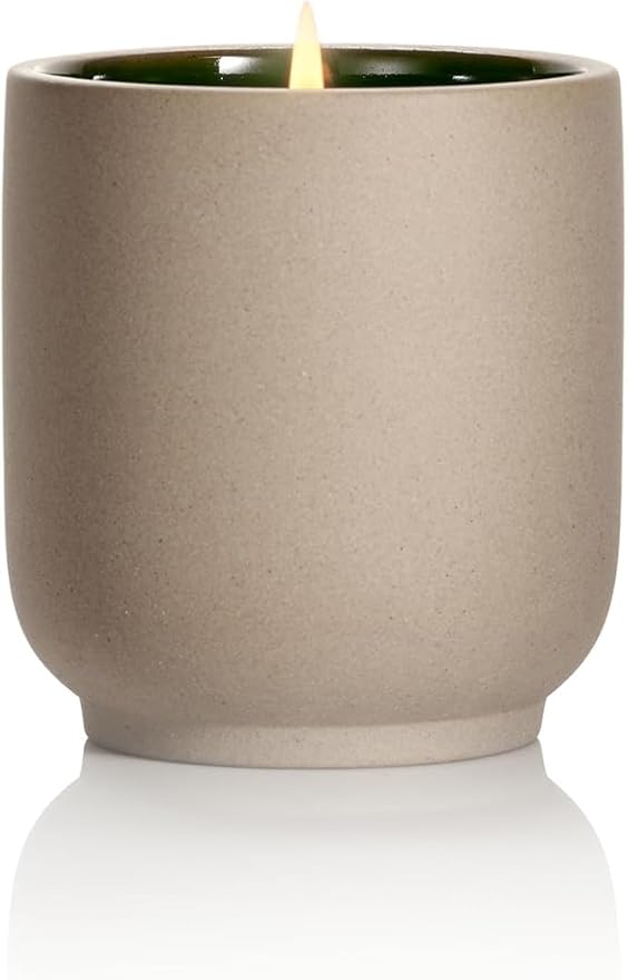 Homecourt Luxury Scented Candle, Steeped Rose Scent, 60-Hour Burn Time, Soy Wax Blend, Organic Candle Wicks for Candle Making - Reusable Ceramic Vessel, 8 Oz - 2.0