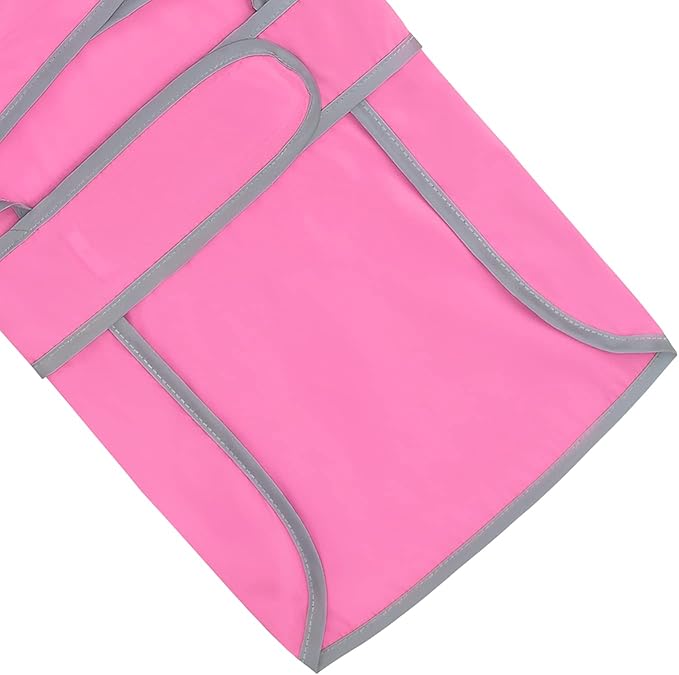 HDE Dog Raincoat with Clear Hood Rain Jacket Poncho for Small Medium Large Dogs Pink - XL