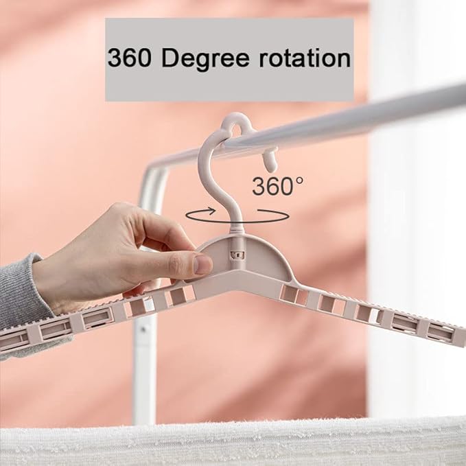 4 Pack Extra Large Hangers Big Clothes Hangers Enlarge Adjustable Shoulder 16.5"-26" Drying Hanger Sturdy for Wide Polos Tops Cardigans Quilt Bath Towel Big and Tall Shirts (Light Pink)