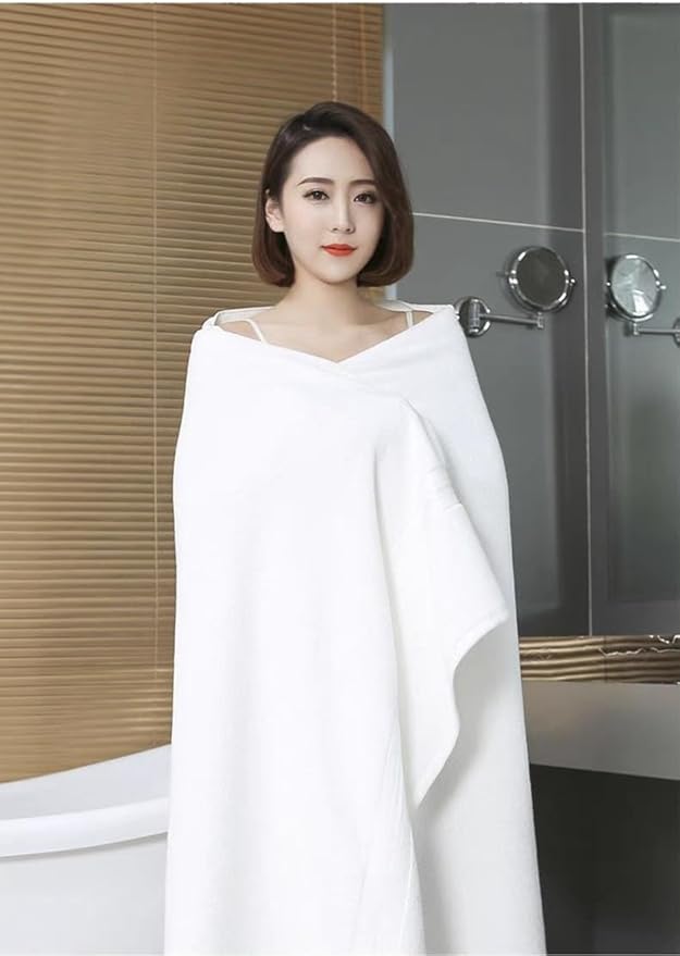 Bath Sheet,Oversized Bath Towel,Beach Towel, 40x73 inches, Extra Large,100% Luxury Cotton, Super Soft & Absorbent (White, Extral Large)