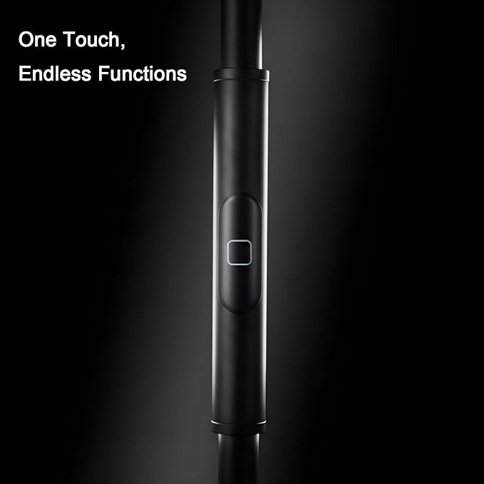 JOOFO Floor Lamp,30W/2400LM Sky LED Modern Torchiere 3 Color Temperatures Super Bright-Tall Standing Pole Light with Remote & Touch Control for Living Room,Bed Room,Office (Black)