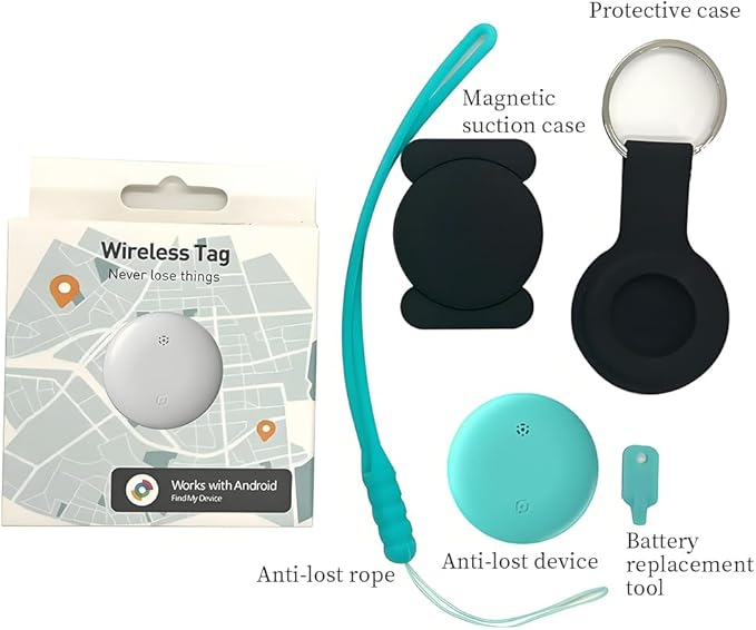 Android Mini Tracker Smart Tags localizador Locator Works with Google Find My Device (Android Only), for Wallet Car Luggage Vehicle Motorcycle Tracking Device Worldwide,Waterproof Not GPS Tracker