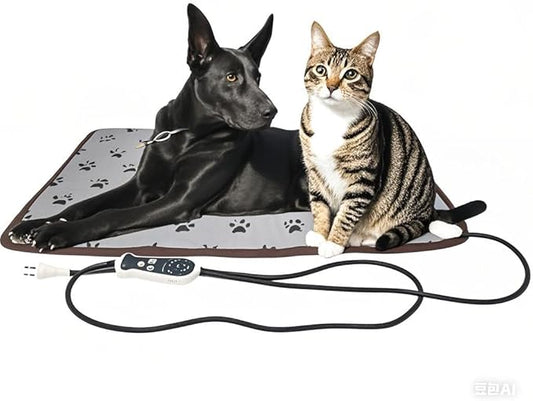 Puppy Heating Pad for Whelping New Born Dog Heated Bed,Heated Puppies Bed,Pet Heated Cat Bed,4 Auto Shut Off Timer,9 Level Heater Large 34x21 in