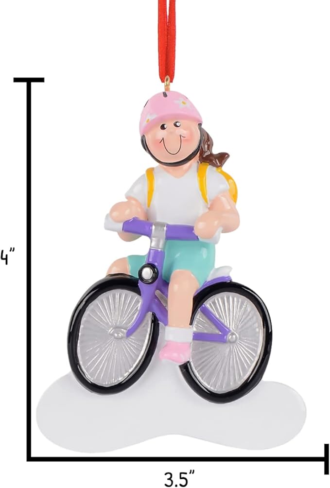 Personalized Bicycle Ornament - Girls Christmas Ornaments 2025 Daughter Christmas Ornaments 2025 Cyclist Ornament Dirt Bike Mountail Bike for Tree