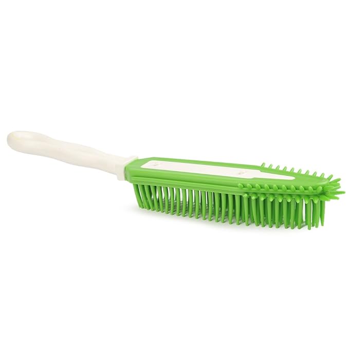 [2Pcs] Pet Hair Remove Brush, Car & Auto Detailing Portable Dogs Cats Hair&Lint Remover Rubber Massage for Furniture, Car Interiors, Carpet (Blue and Green)