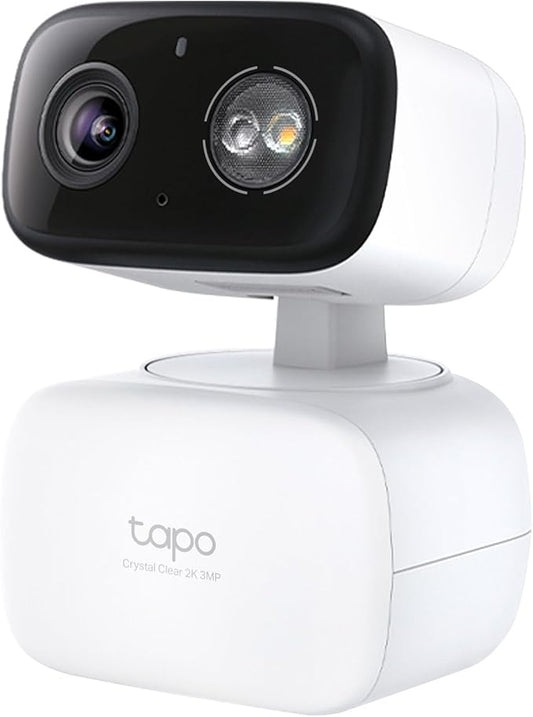 Tapo 2K 3MP Pan/Tilt Indoor/Outdoor Security Camera - Free Person/Baby Cry Detect & Motion Track, 360° Track, Color Night Vision, SD/Cloud Storage, Works w/Alexa & Google Home HybridCam 360