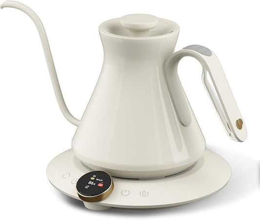 Cocinare FLOW M6 Pro Electric Gooseneck Kettle, ±0.5℉ Temperature Control for Pour-over Coffee & Tea, Stainless Steel Interior, Quick Heating for Boiling Water (Dali)