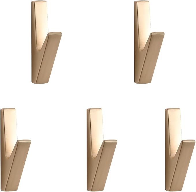 5 Pack Coat Hook,Wall Hooks,Coat Hooks Wall Mount, Metal Wall Hooks Holder for Hanging Clothes, Hats, Bags, Towels, Keys