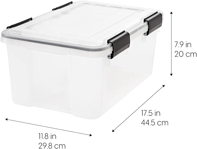 IRIS USA 19 Quart WeatherPro Storage Box, Clear
