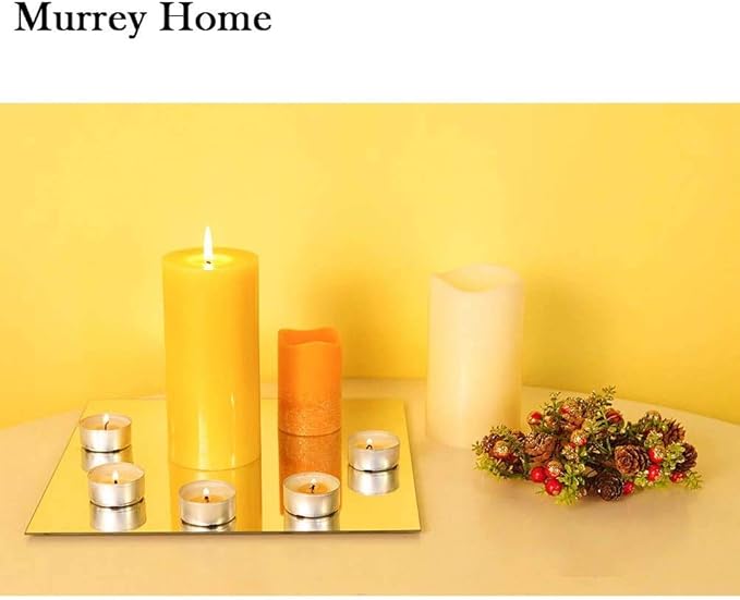 Murrey Home Wall Mirror for Home Gym Mirror, Full Length Mirrors Wall Mounted, Frameless Full Body Mirror Tiles for Wall, Door, Garage, 12" x12PCS