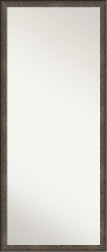 Amanti Art Bronze Full Length Mirror, 63x27 Dappled Light Bronze Narrow Tall Free Standing Body Wall Mirror Full Length for Dressing, Modern Wood Frame, Lean on Floor or Hang, Wall Decor
