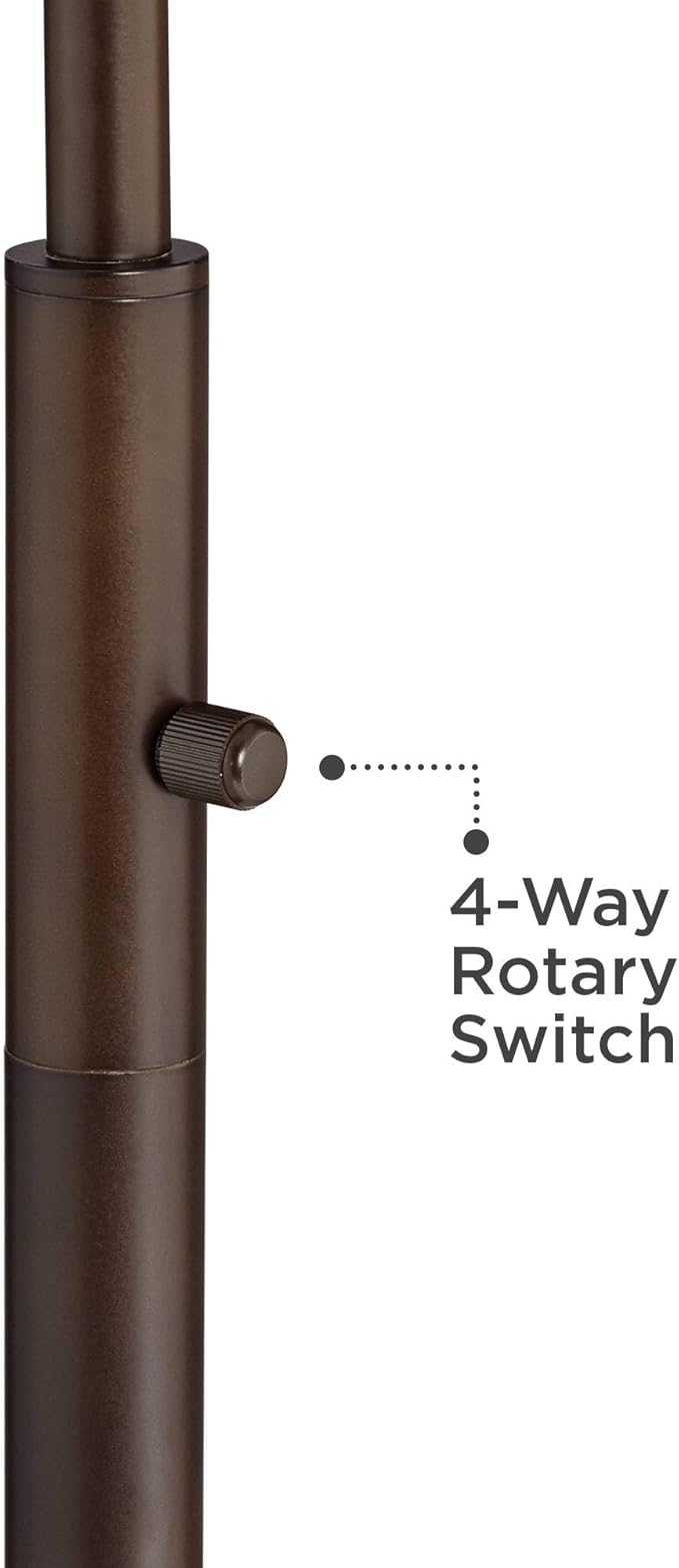 Tropical Woodwork Bronze Downbridge Arc Floor Lamp