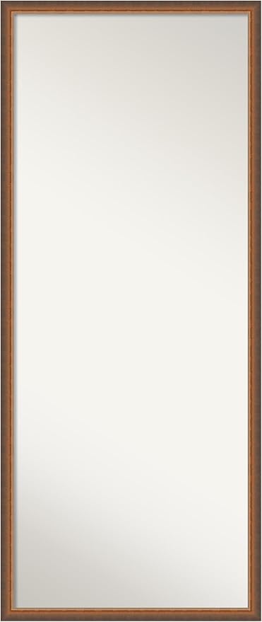 Amanti Art Bronze Full Length Mirror, 62x26 Two Tone Bronze Copper Tall Free Standing Body Wall Mirror Full Length for Dressing, Modern Wood Frame, Lean on Floor or Hang, Wall Decor